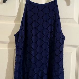 Long navy blue dress